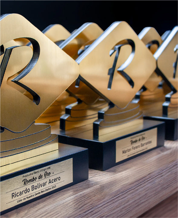 Trofeos acrilicos de reconocimiento empresarial