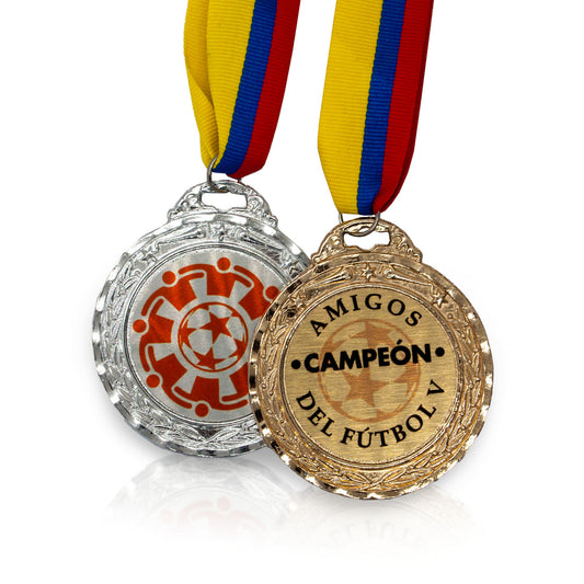 medallas metalicas con centro personalizado